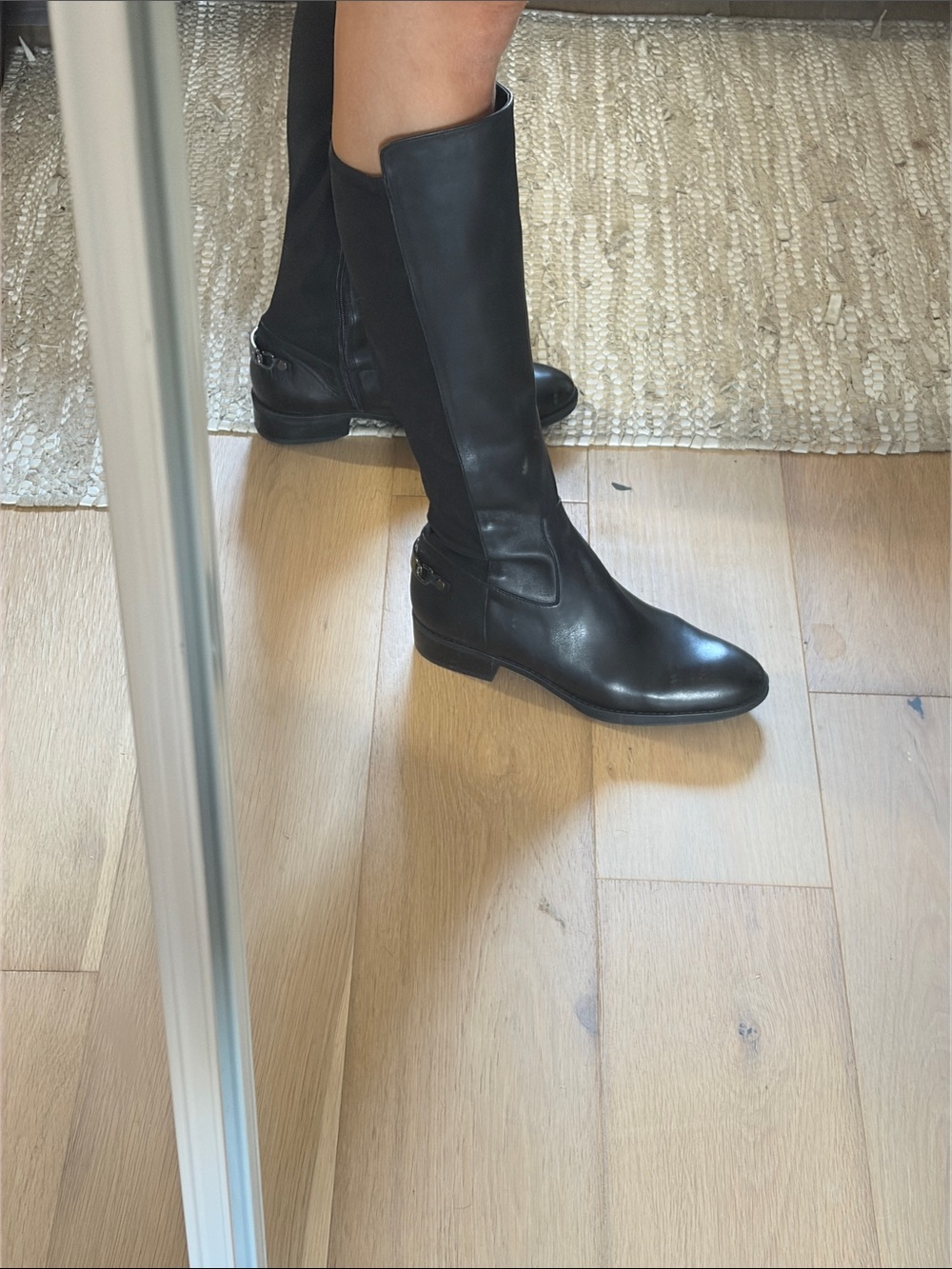 Karl Lagerfeld Black Combat Boots